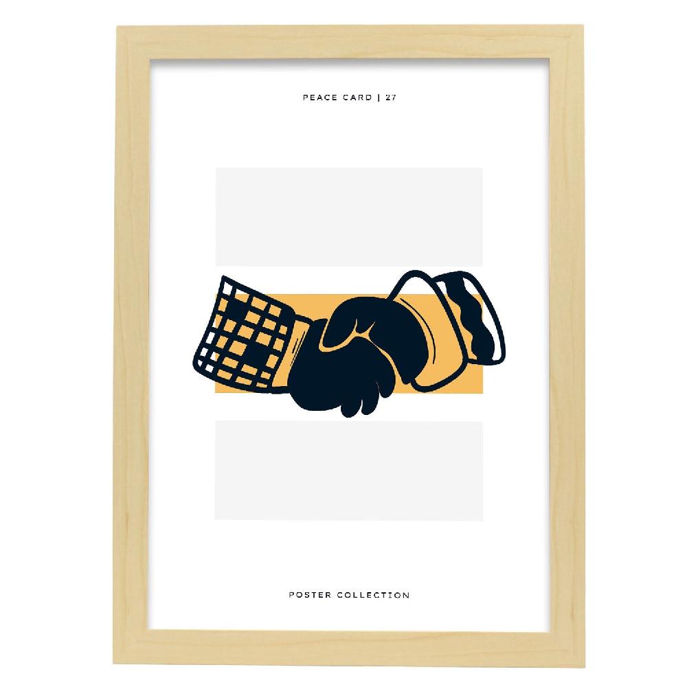 Nacnic Póster Del Apretón De Manos De Paz