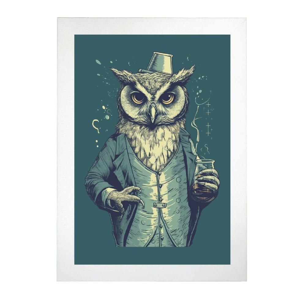 Nacnic Póster Del Búho Científico