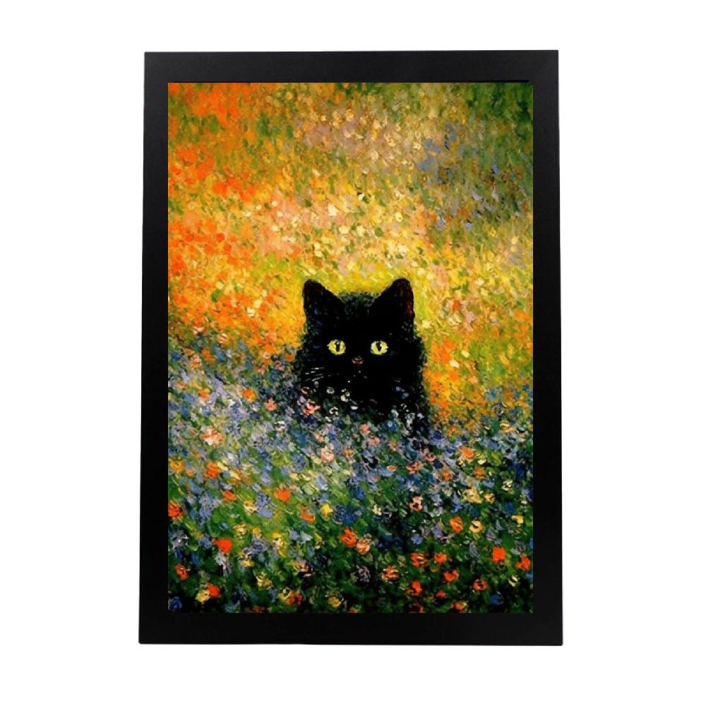 nacnic Póster del Gato Negro en el Jardín