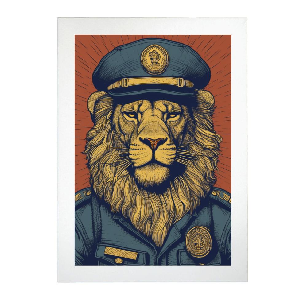 Nacnic Póster Del "León Policía"