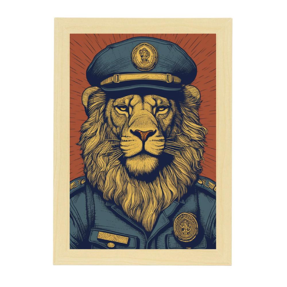 Nacnic Póster Del "León Policía"