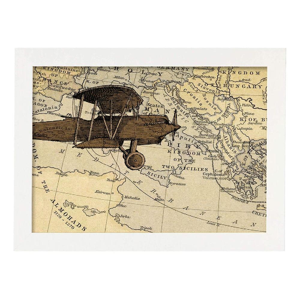 Nacnic Poster Del Mapa De Hungria Vintage