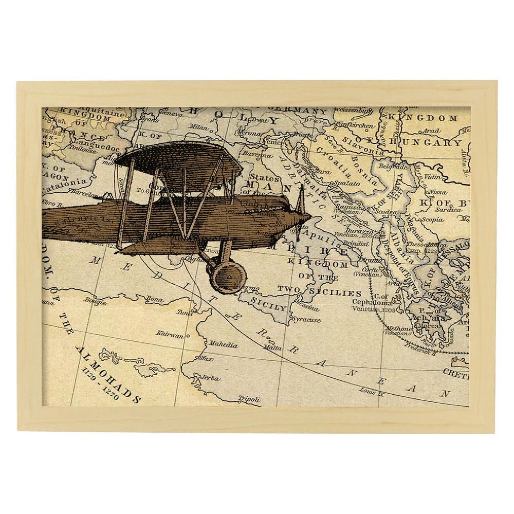 Nacnic Poster Del Mapa De Hungria Vintage