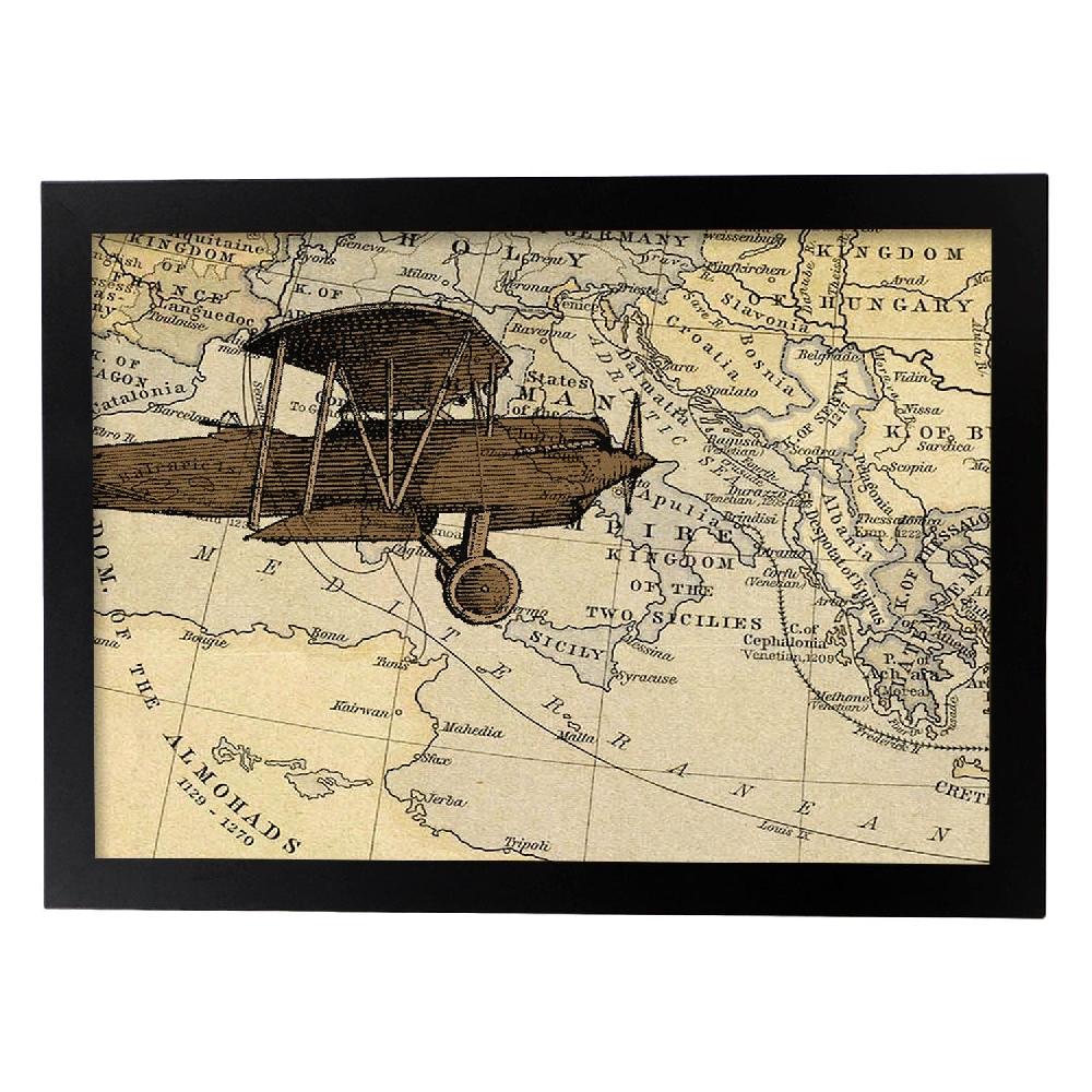 Nacnic Poster Del Mapa De Hungria Vintage