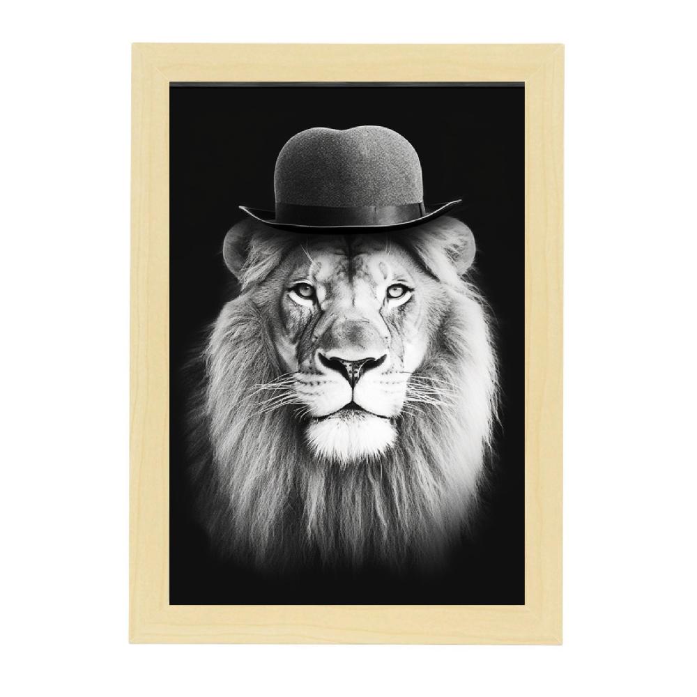 Nacnic Póster Divertido Sir Lion En Blanco Y Negro