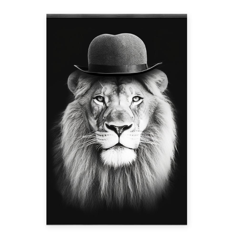 Nacnic Póster Divertido Sir Lion En Blanco Y Negro