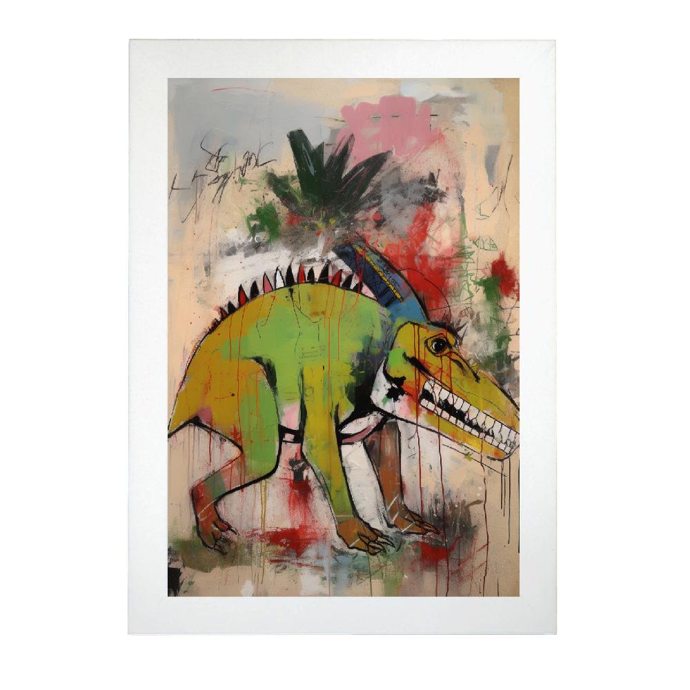 Nacnic Póster Estilo Dinosaurio De Basquiat