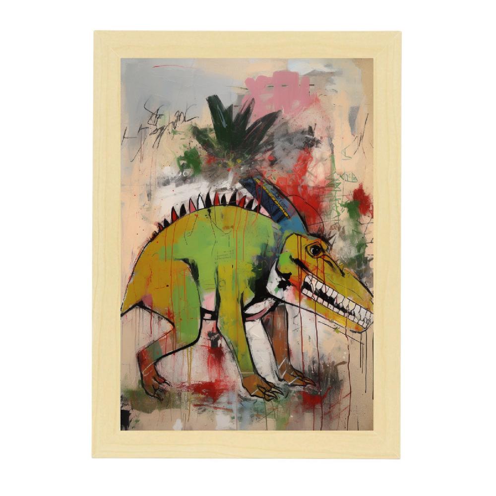 Nacnic Póster Estilo Dinosaurio De Basquiat