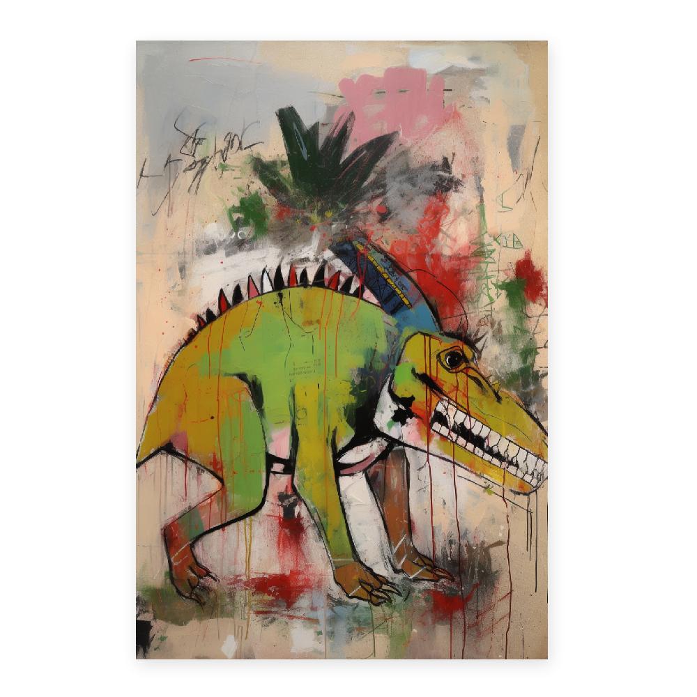 Nacnic Póster Estilo Dinosaurio De Basquiat