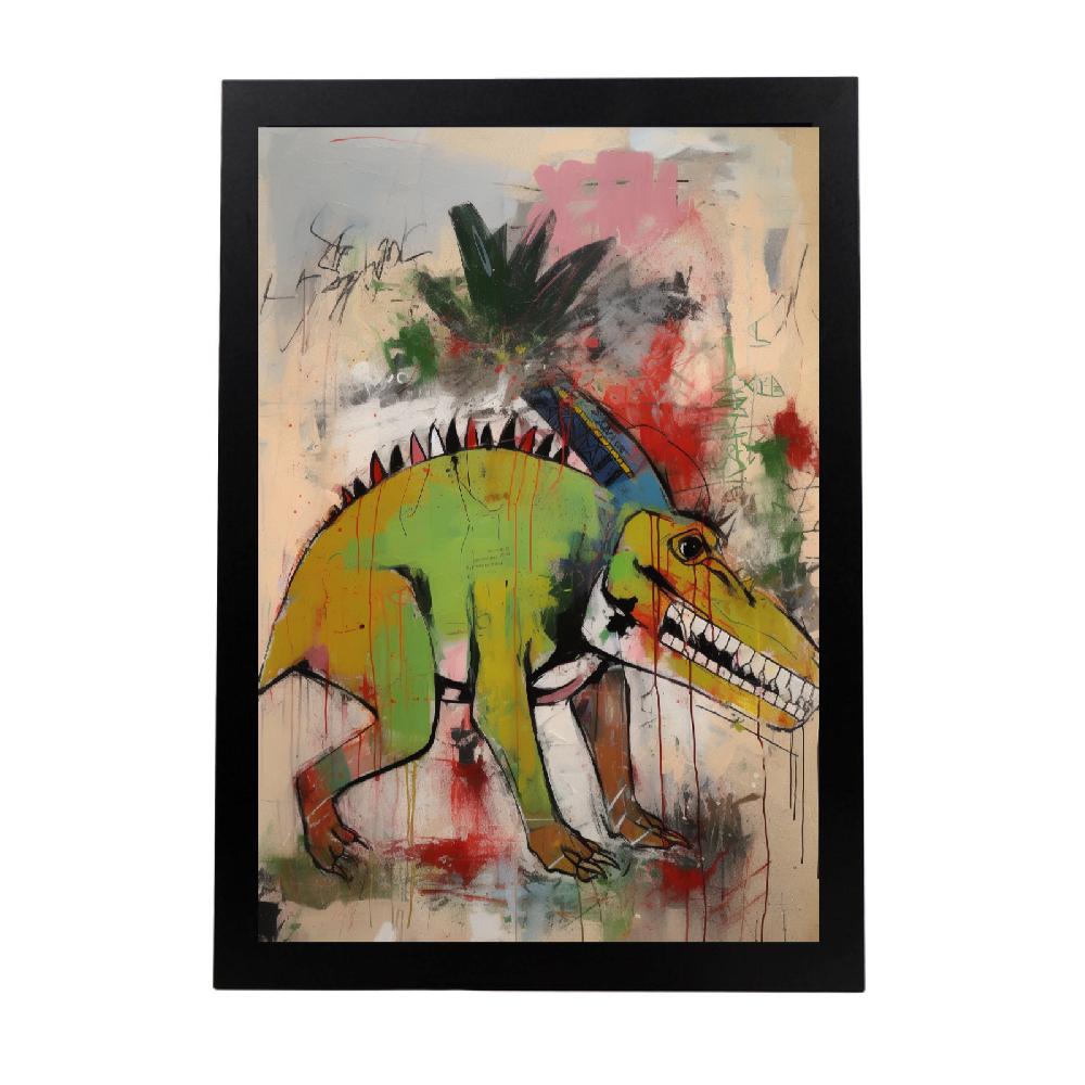 nacnic Póster Estilo Dinosaurio de Basquiat