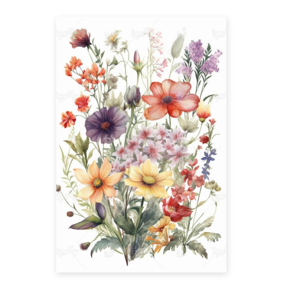 Nacnic Póster Flores Silvestres En Acuarela