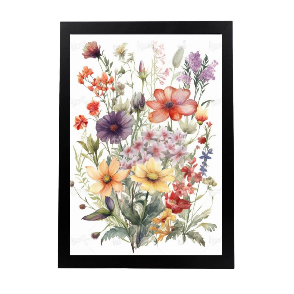 nacnic Póster Flores Silvestres en Acuarela