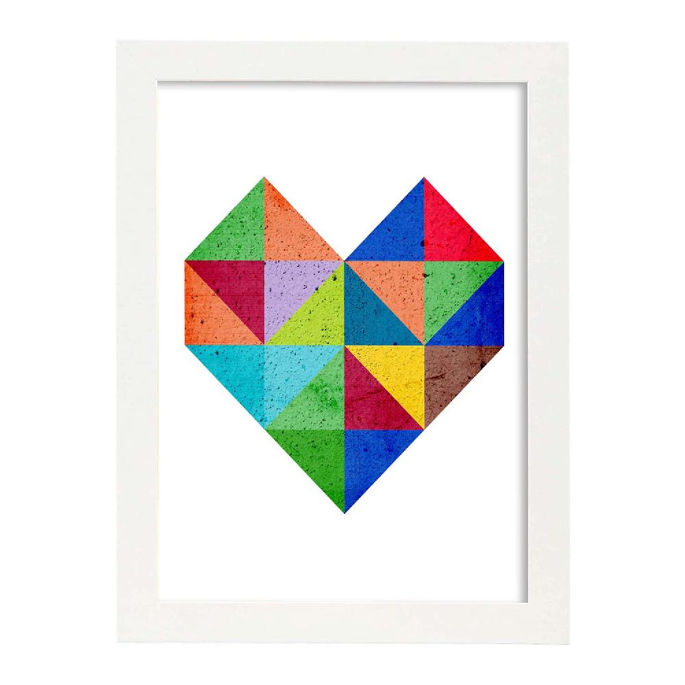 Nacnic Póster Geométrico Corazón 2 Colorido
