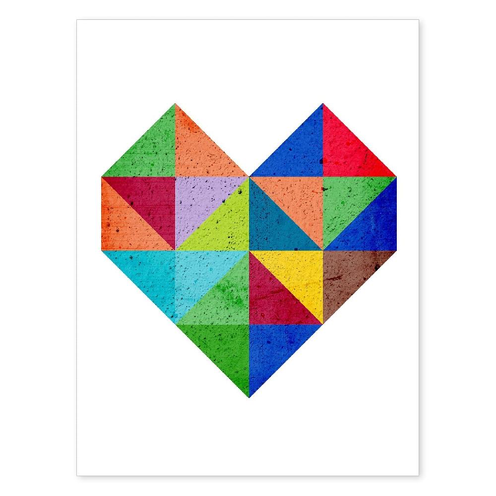 nacnic Póster Geométrico Corazón 2 Colorido