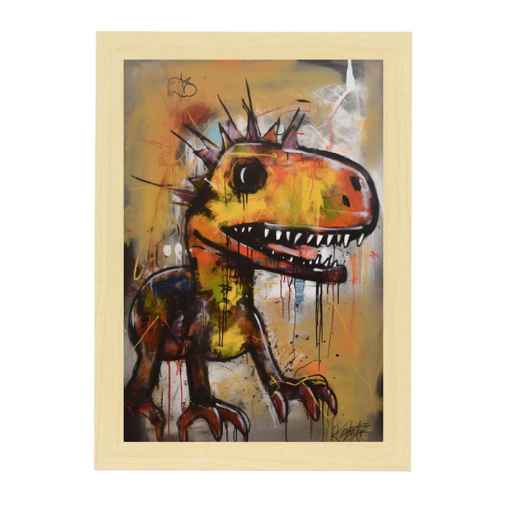 Nacnic Póster Happy DINOSAUR Estilo Basquiat