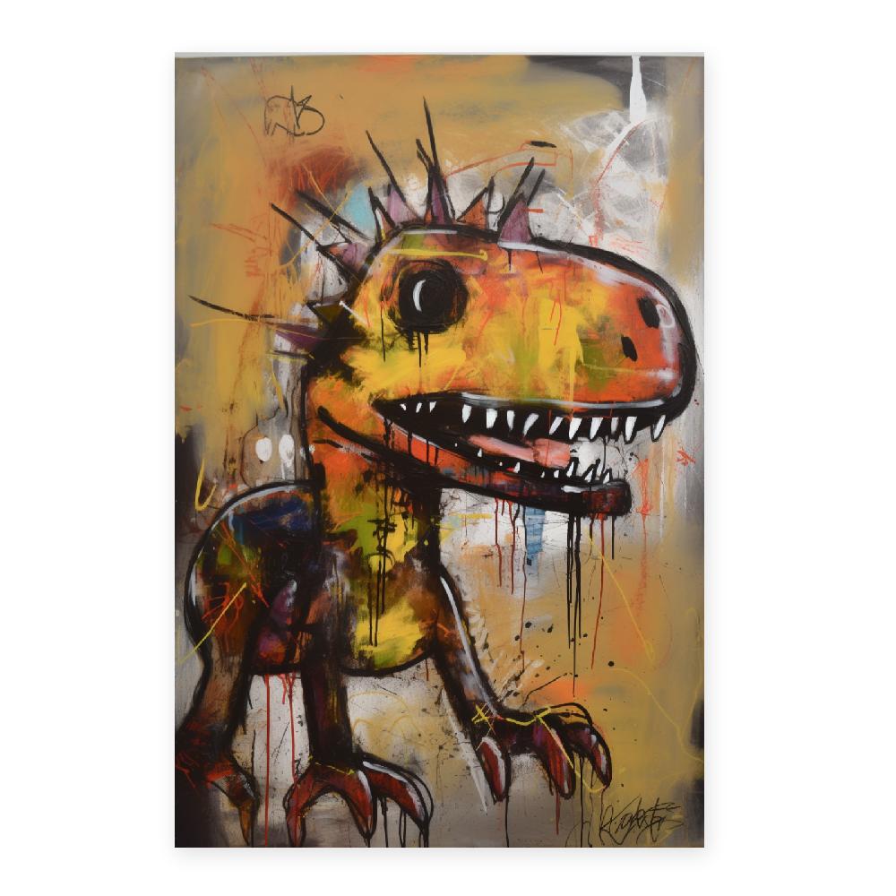 Nacnic Póster Happy DINOSAUR Estilo Basquiat
