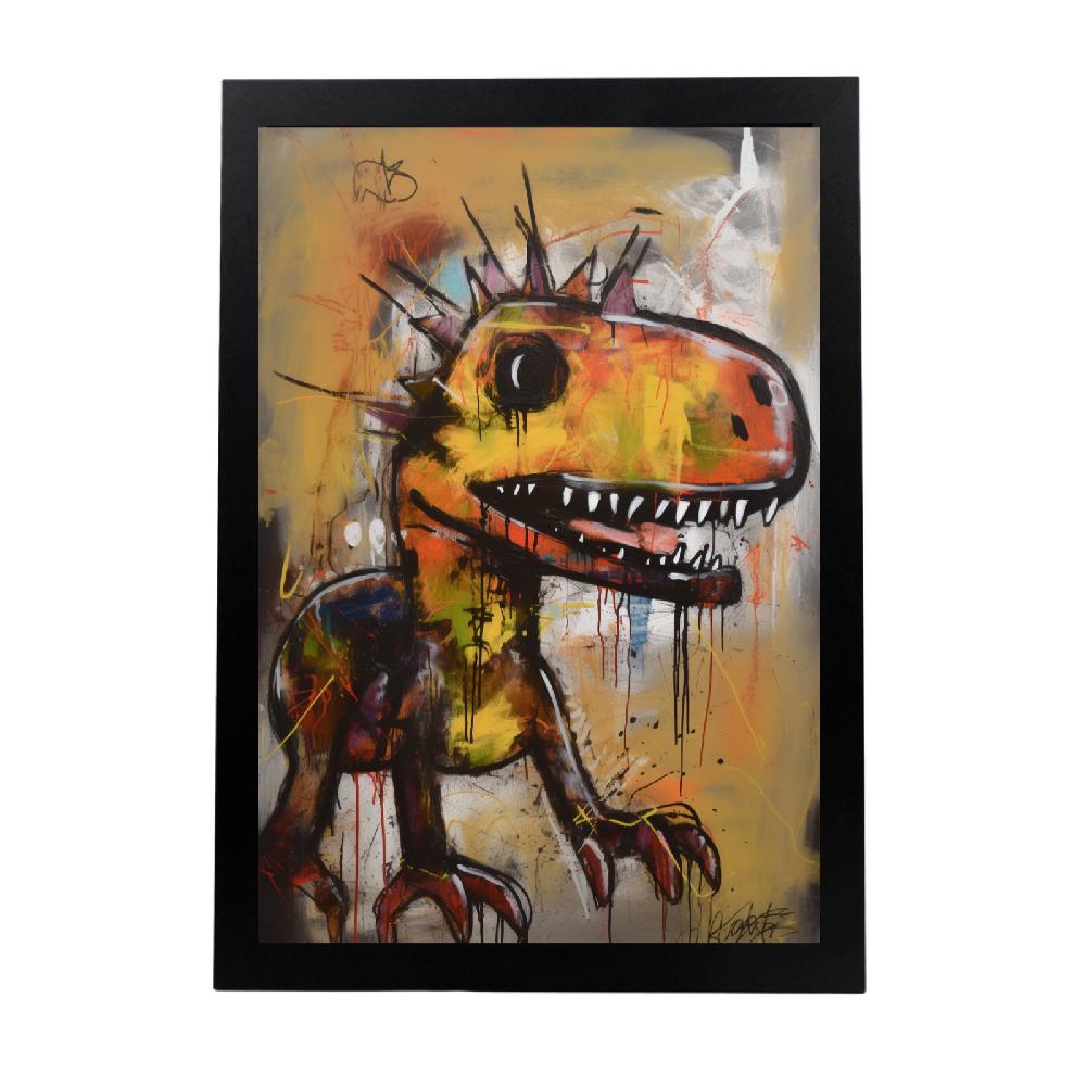 nacnic Póster Happy DINOSAUR estilo Basquiat