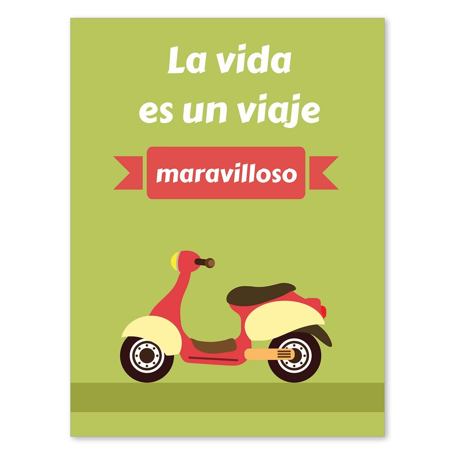 nacnic Póster La Vida es un Viaje Maravilloso