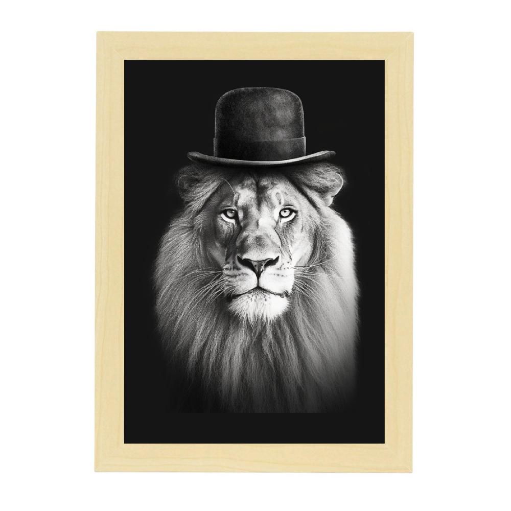 Nacnic Póster León Señor En Blanco Y Negro