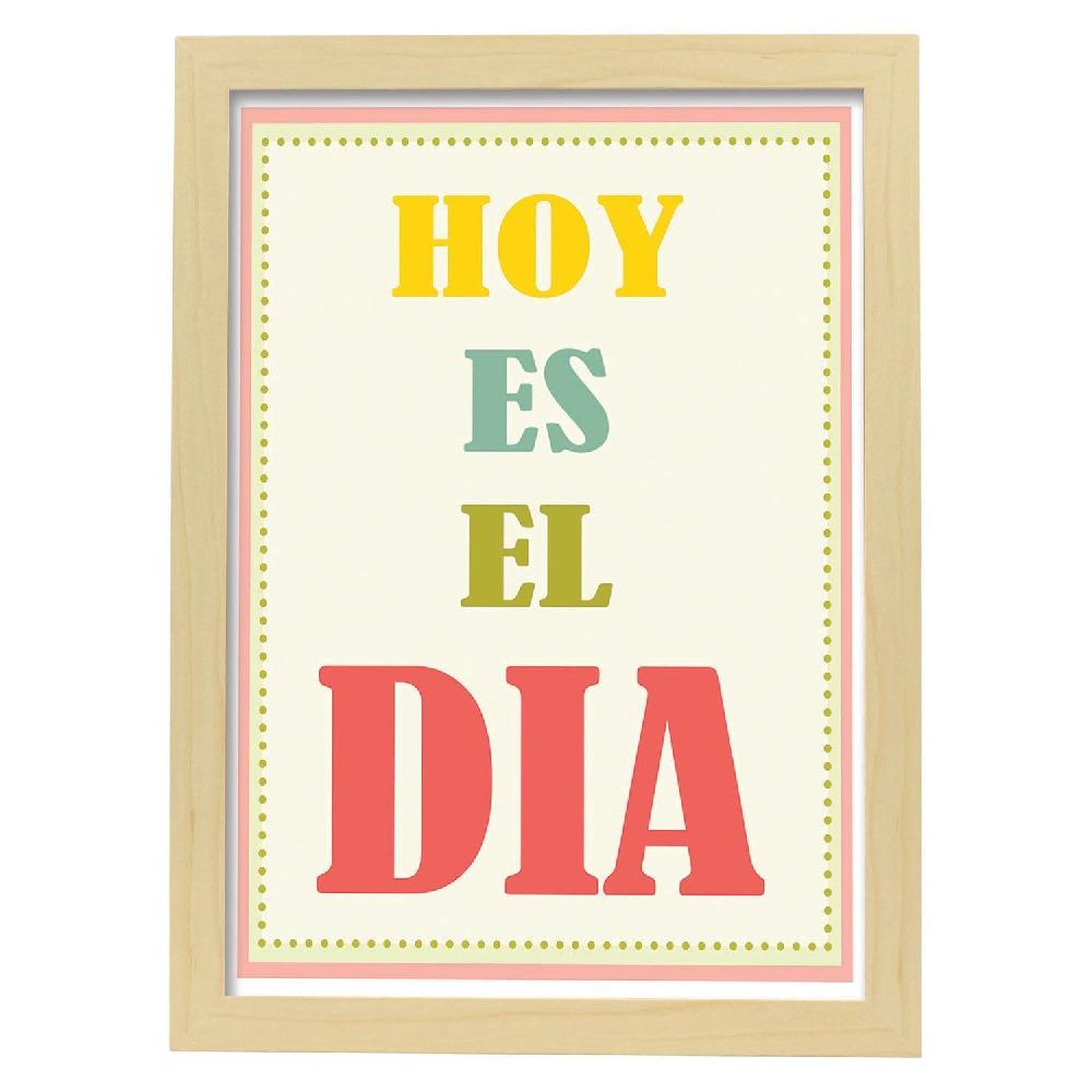 Nacnic Póster Mensaje Feliz - Hoy Es El Día