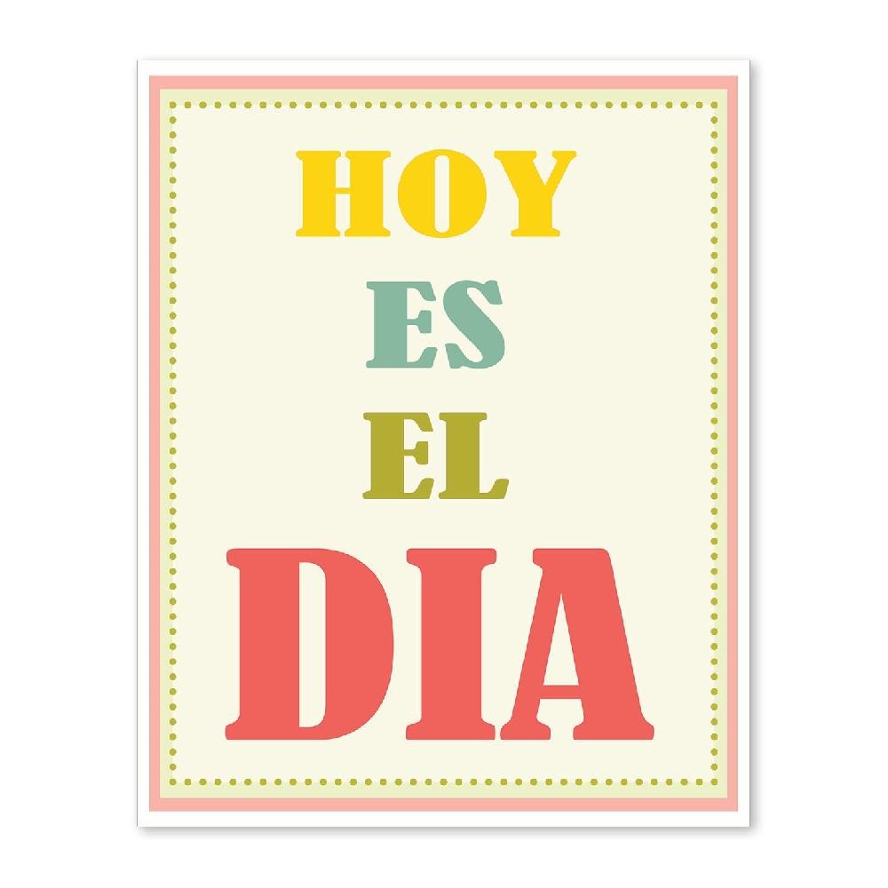 nacnic Póster Mensaje Feliz - Hoy es el Día
