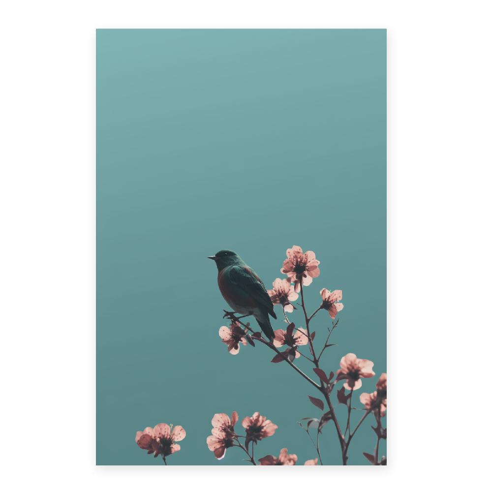 Nacnic Poster Minimalista De Flores Y Pájaros