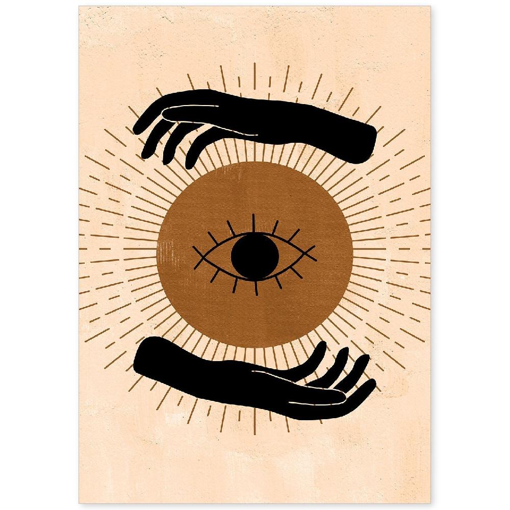 nacnic Póster Místico de Soles y Lunas