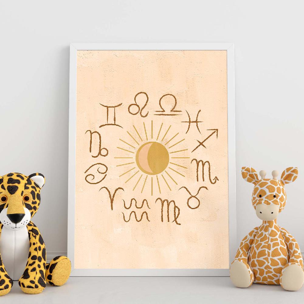 Nacnic Póster Místico De Soles Y Lunas