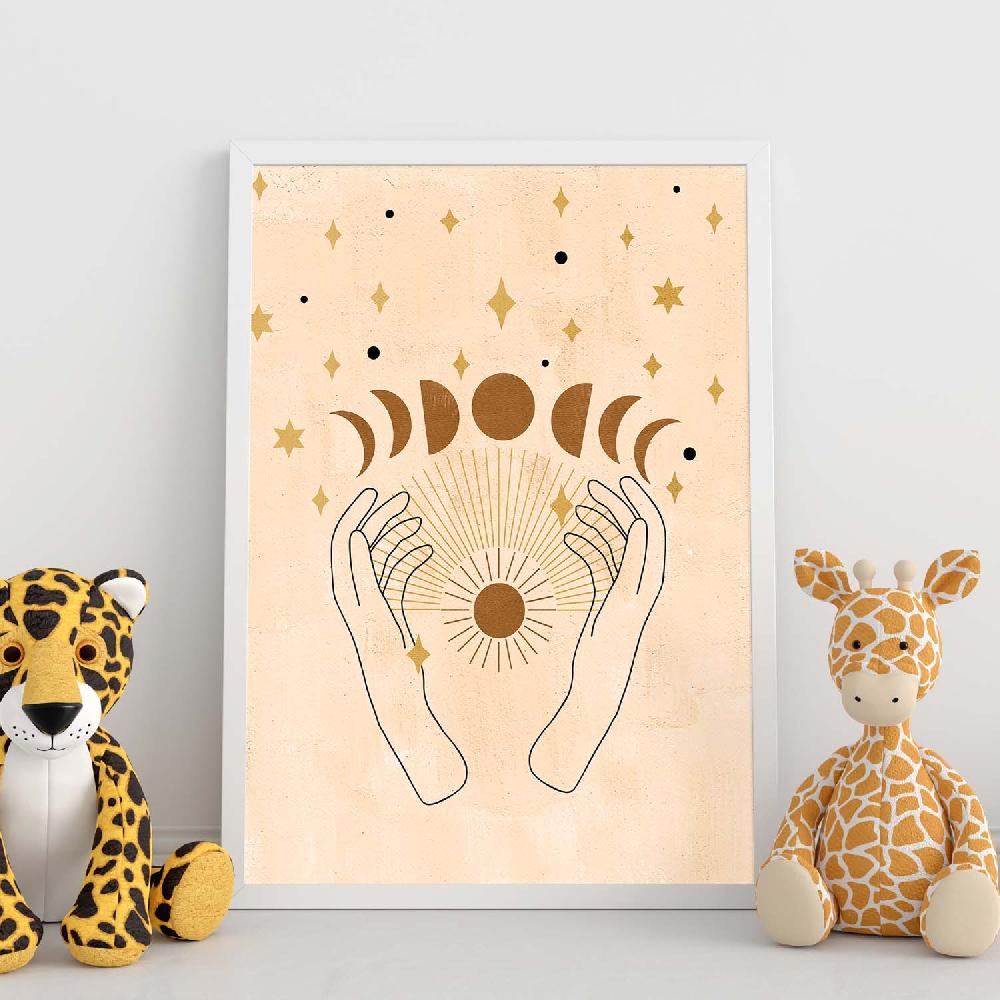 Nacnic Póster Místico De Soles Y Lunas