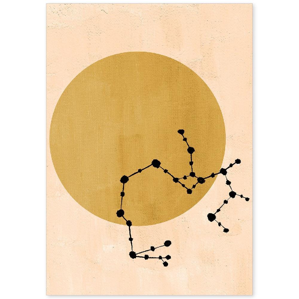 nacnic Póster Místico de Soles y Lunas