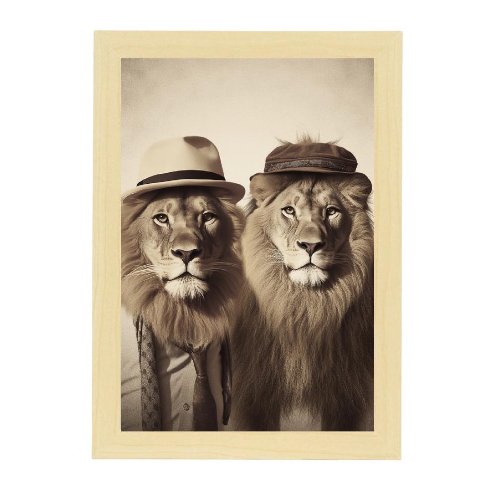 Nacnic Póster Moda Leones