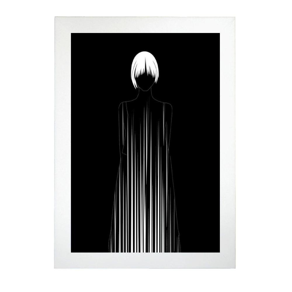 Nacnic Póster Mujer Abstracta Blanco Y Negro