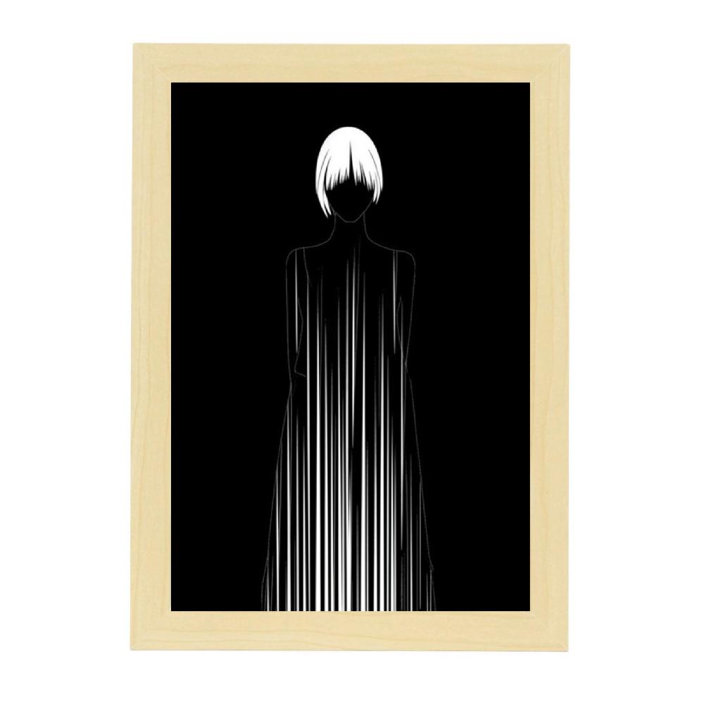 Nacnic Póster Mujer Abstracta Blanco Y Negro