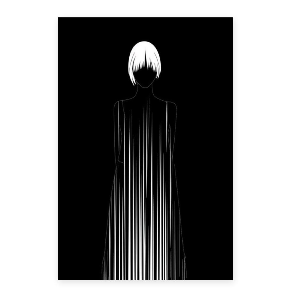 Nacnic Póster Mujer Abstracta Blanco Y Negro