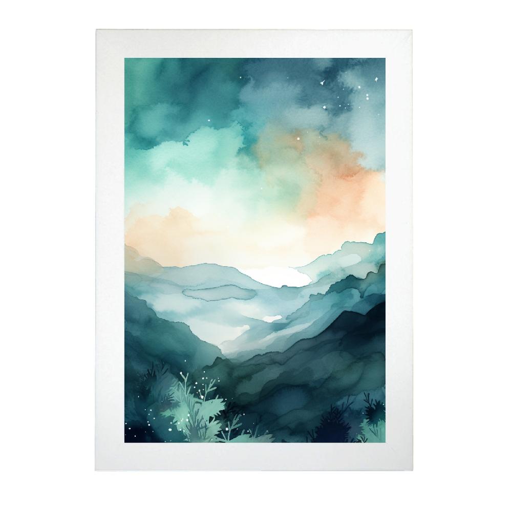 Nacnic Póster Natural Del Espacio Pintado A Mano