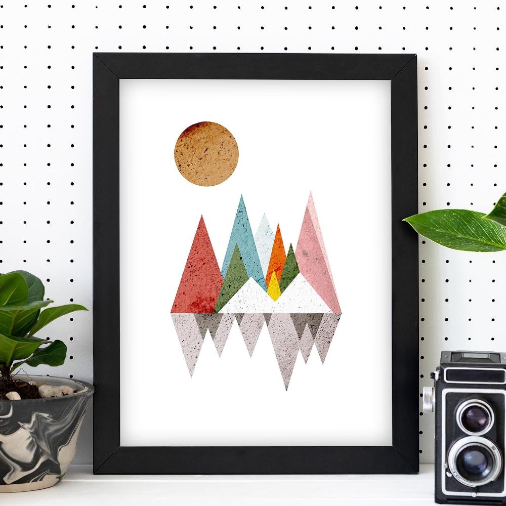 Nacnic Póster Nórdico De Círculos Y Montañas