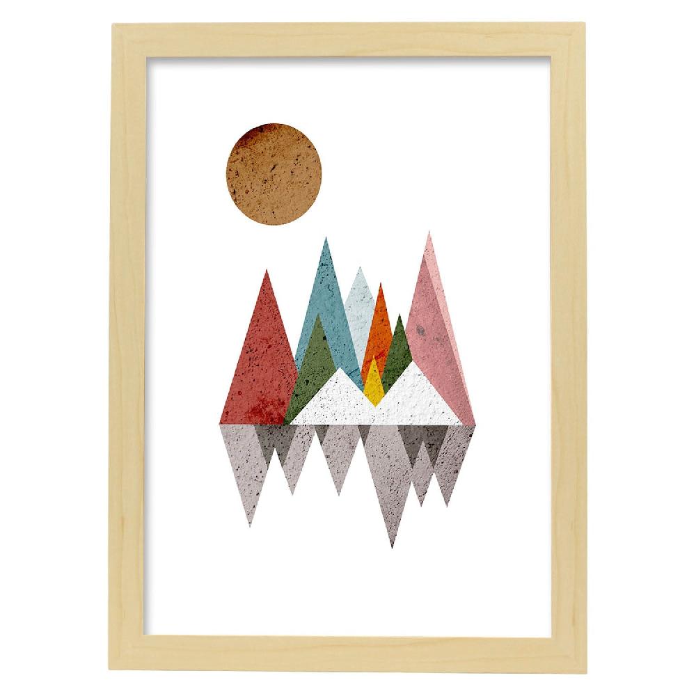 Nacnic Póster Nórdico De Círculos Y Montañas