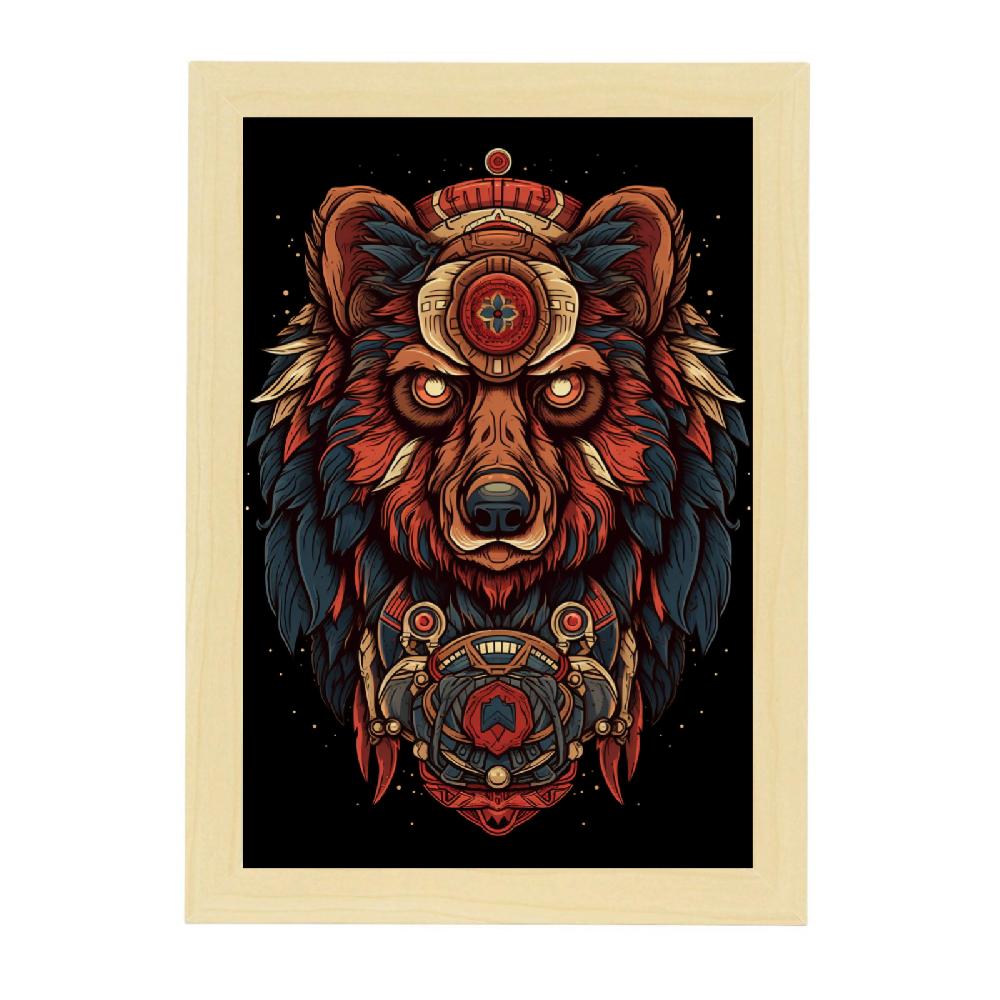 Nacnic Póster: "Oso En Su Hábitat Natural"