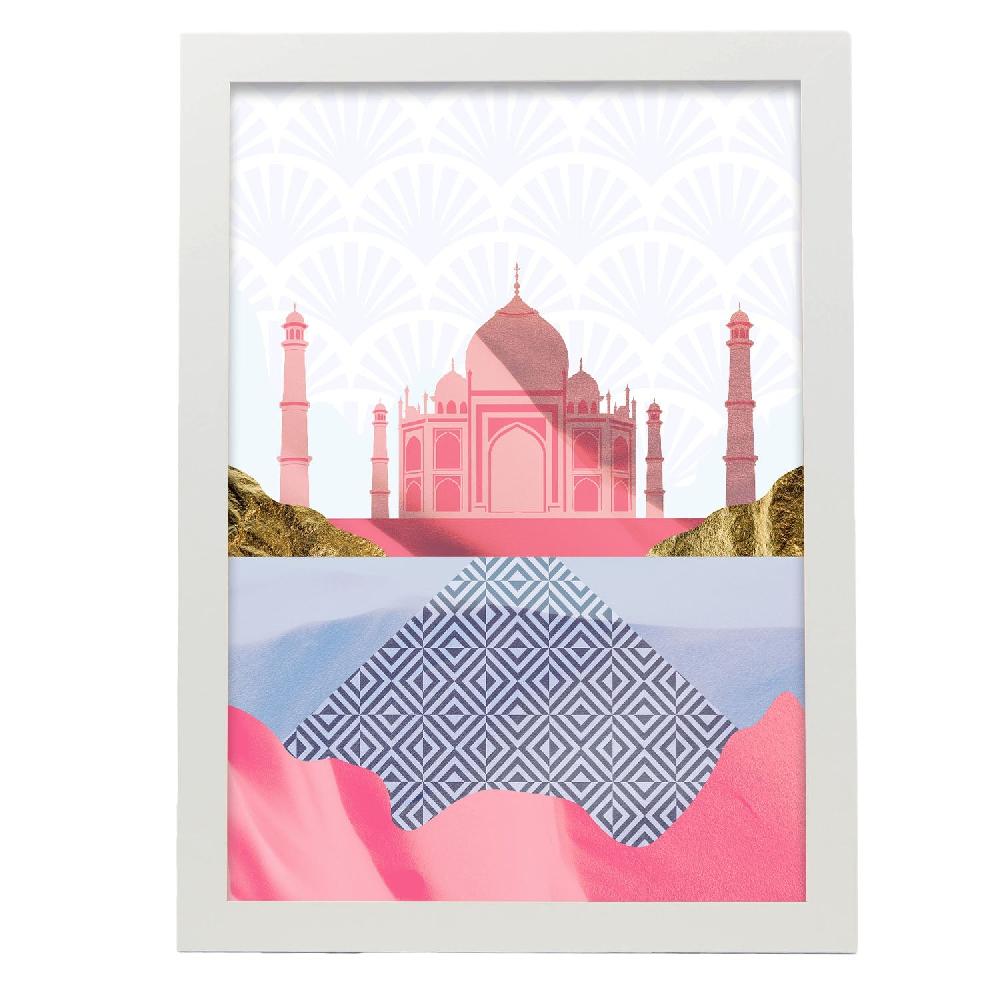 Nacnic Póster Taj Mahal Maravilla De India