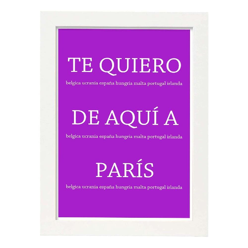 Nacnic Póster Te Quiero Hasta París