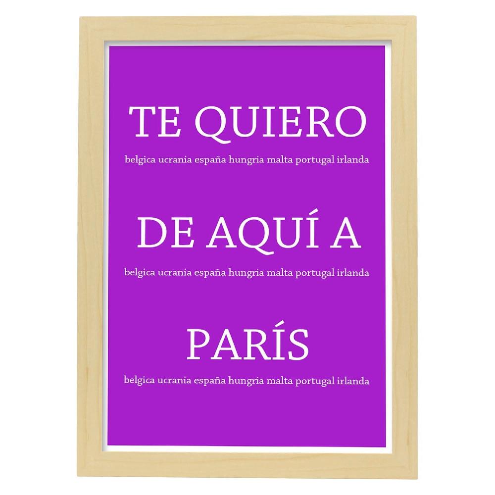 Nacnic Póster Te Quiero Hasta París