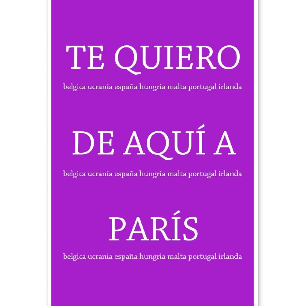 nacnic Póster Te Quiero Hasta París
