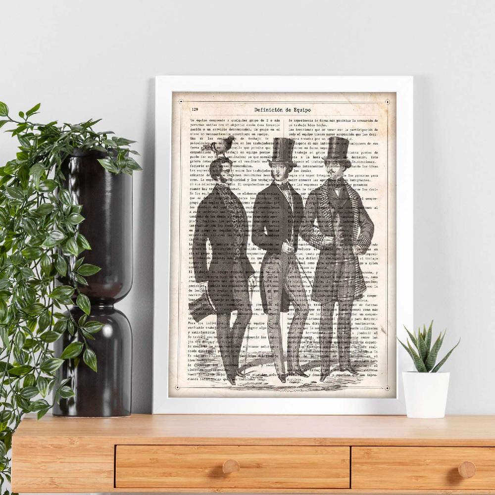 Nacnic Póster Vintage De 3 Hombres Y Una Paloma