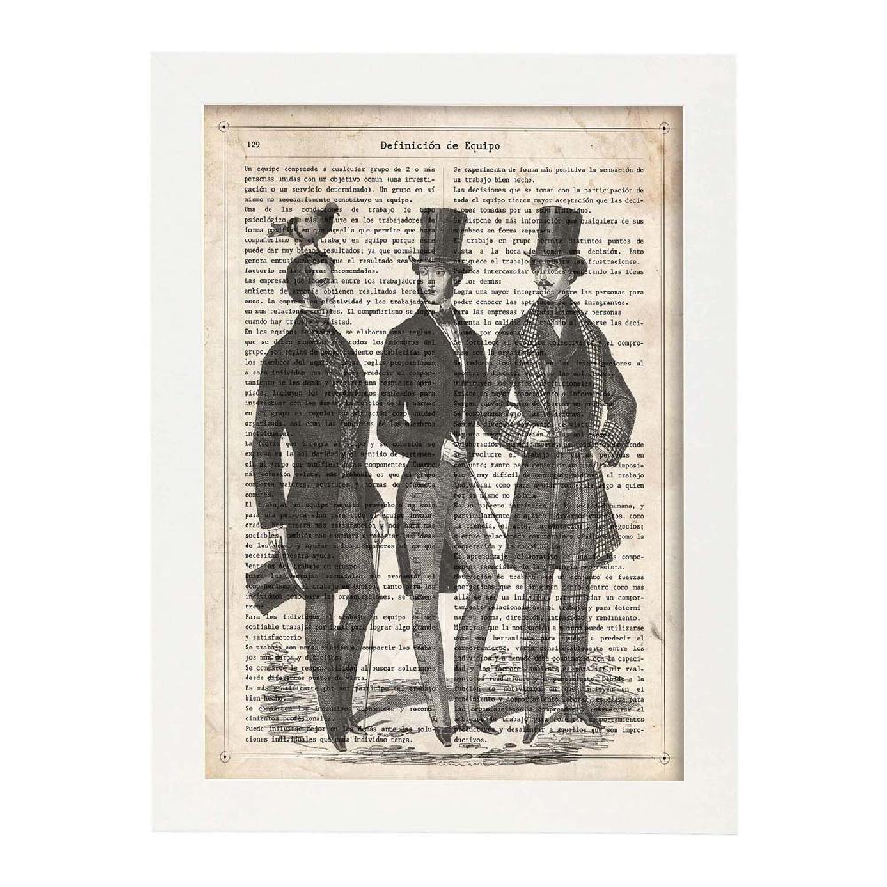 Nacnic Póster Vintage De 3 Hombres Y Una Paloma