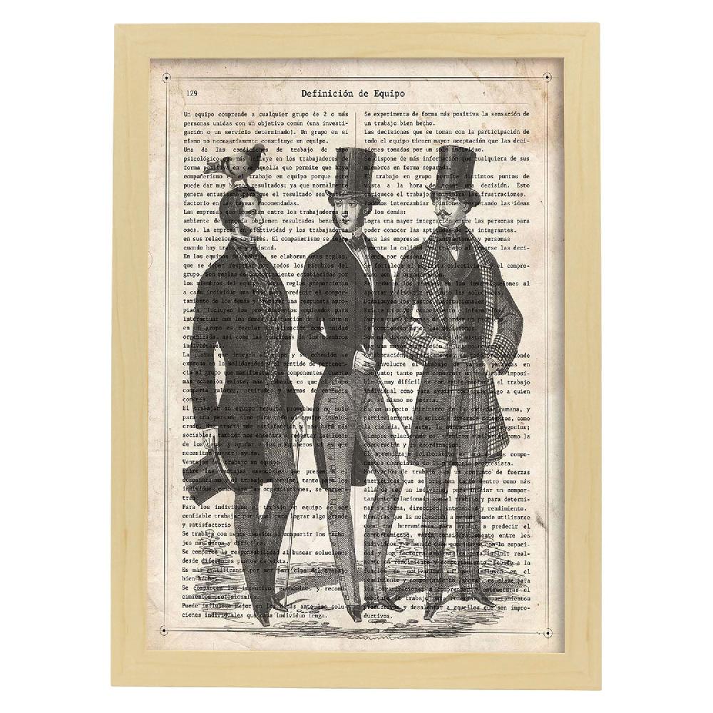 Nacnic Póster Vintage De 3 Hombres Y Una Paloma