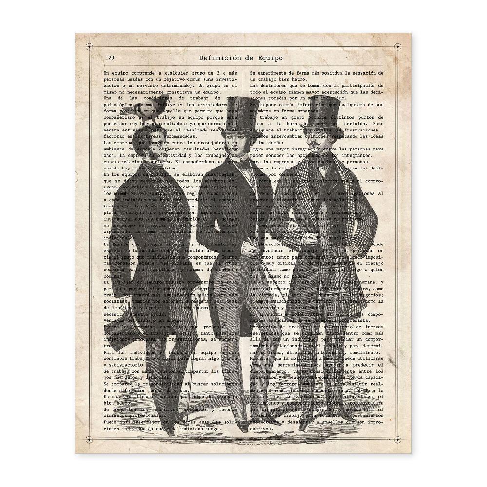 nacnic Póster Vintage de 3 Hombres y una Paloma