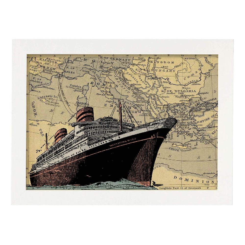 Nacnic Póster Vintage De Barco En Croacia