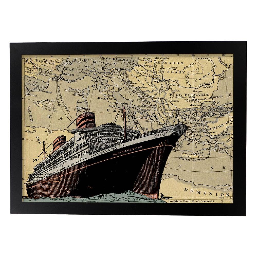 Nacnic Póster Vintage De Barco En Croacia