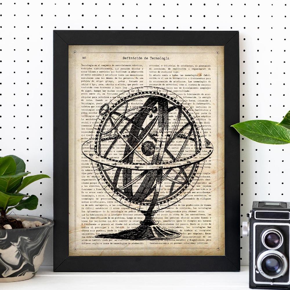 Nacnic Póster Vintage De Giroscopio Astronómico