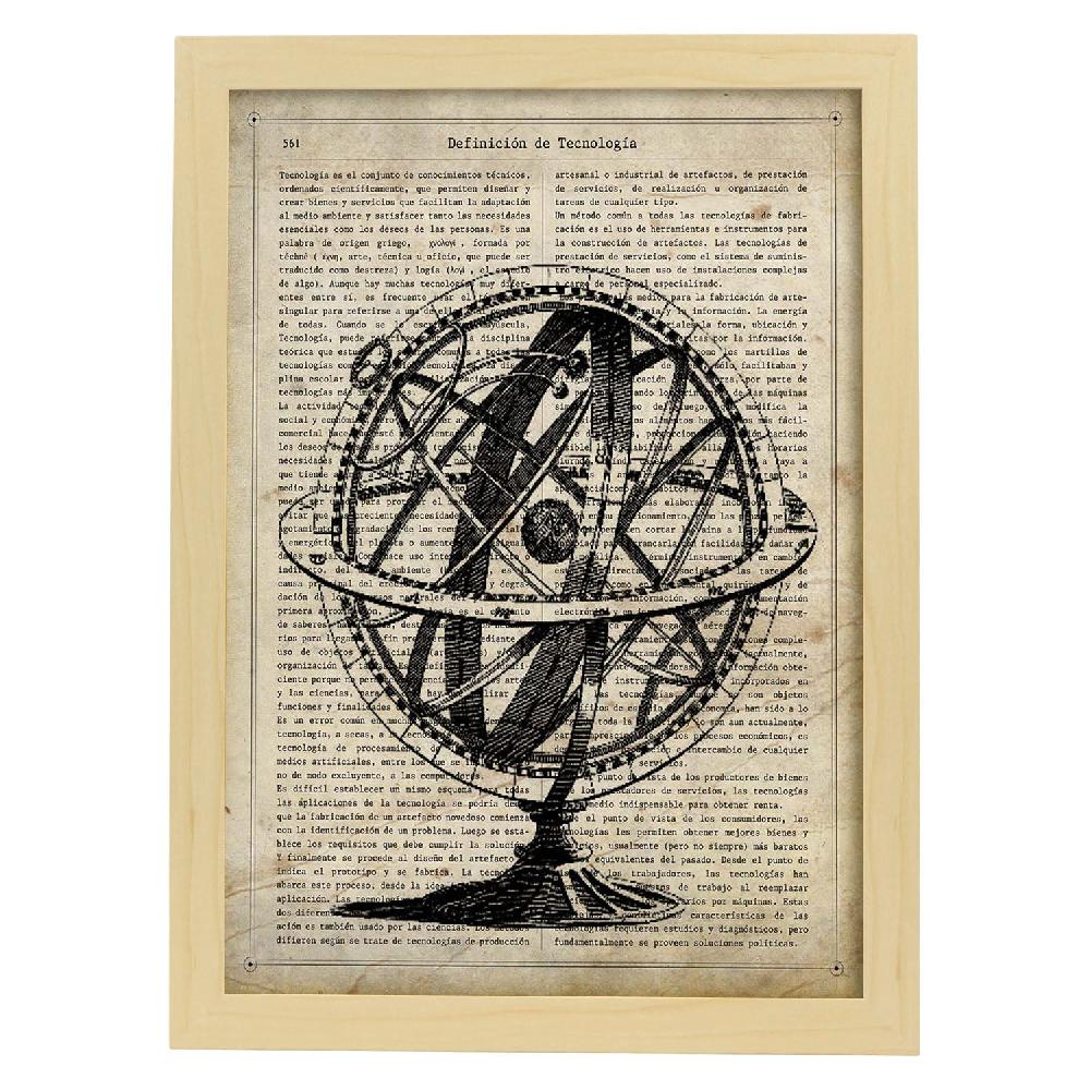 Nacnic Póster Vintage De Giroscopio Astronómico